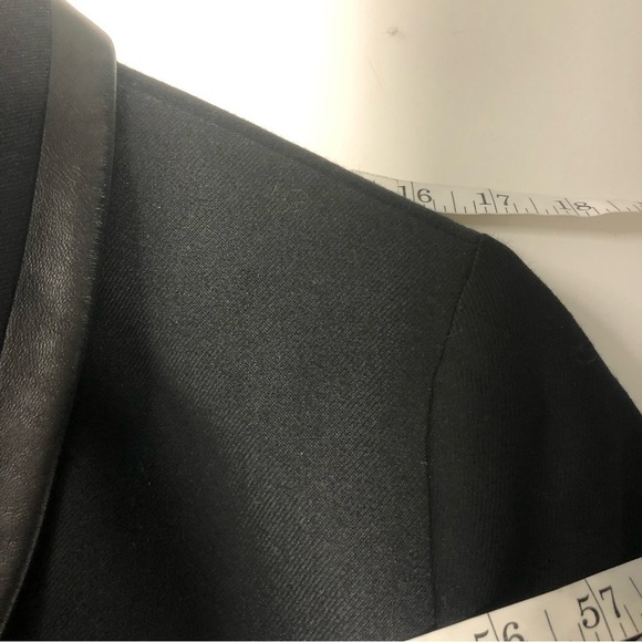 Vintage Proportion Petites Wool & Leather Blazer, size 6P - Picture 10 of 13